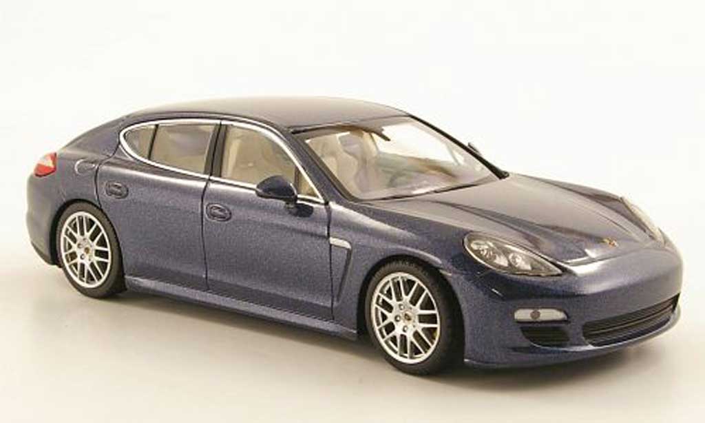 Porsche Panamera 4S 1/43 Minichamps 4S blauw 2010 modelauto