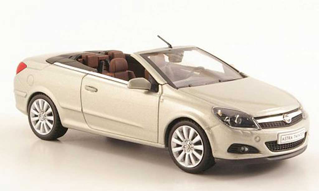 Opel Astra 1/43 Minichamps H Twin Top grijsbeige modelauto