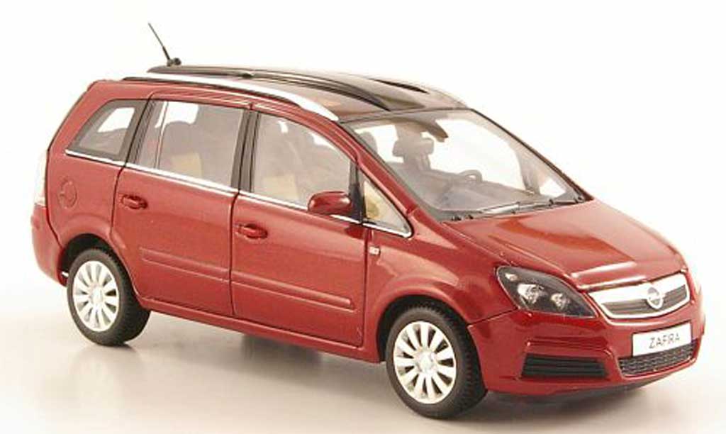 Opel Zafira 1/43 Minichamps B rood 2005 modelauto