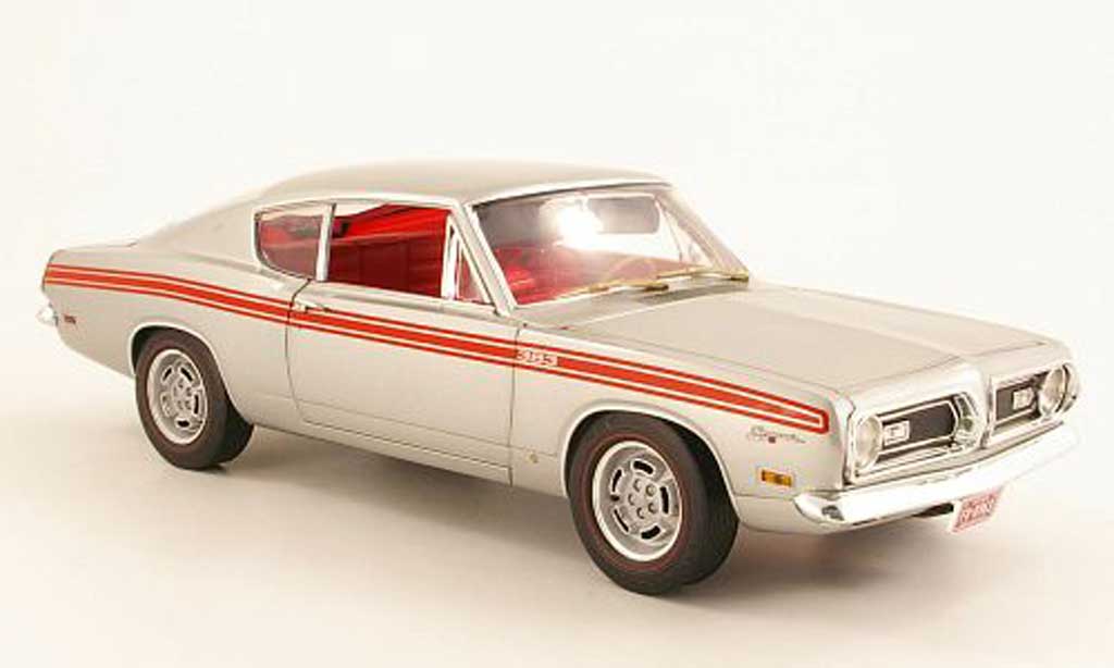 Plymouth Barracuda 1969 1/18 Highway 61 1969 383 Formula S grijs metallic modelauto