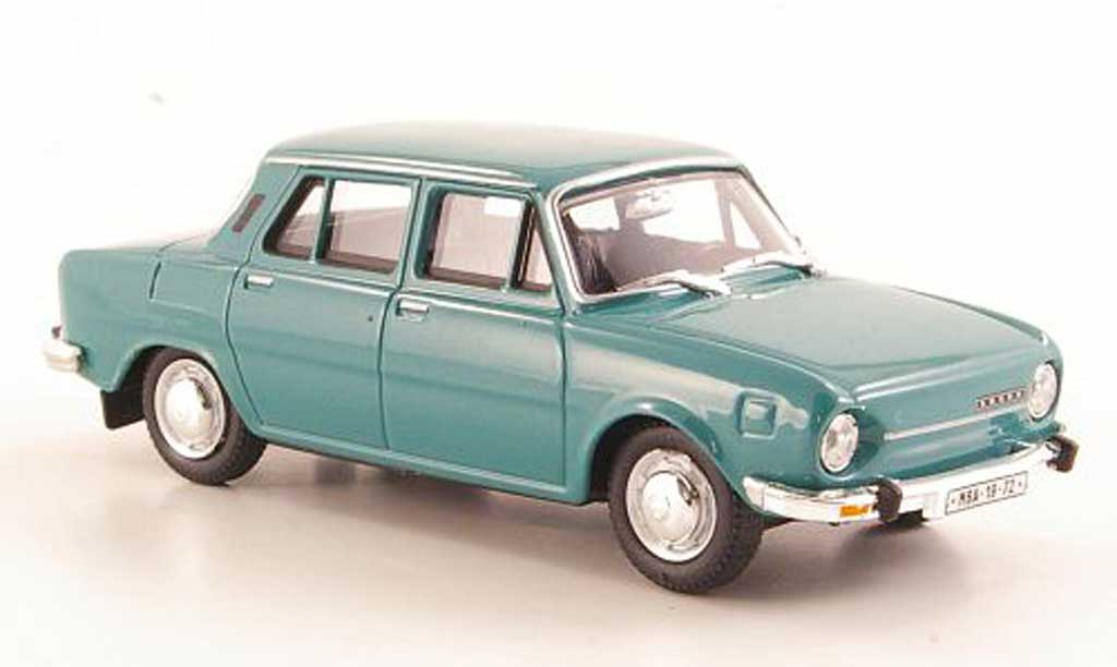 Skoda 110 1/43 Abrex grunblauw 1969 modelauto