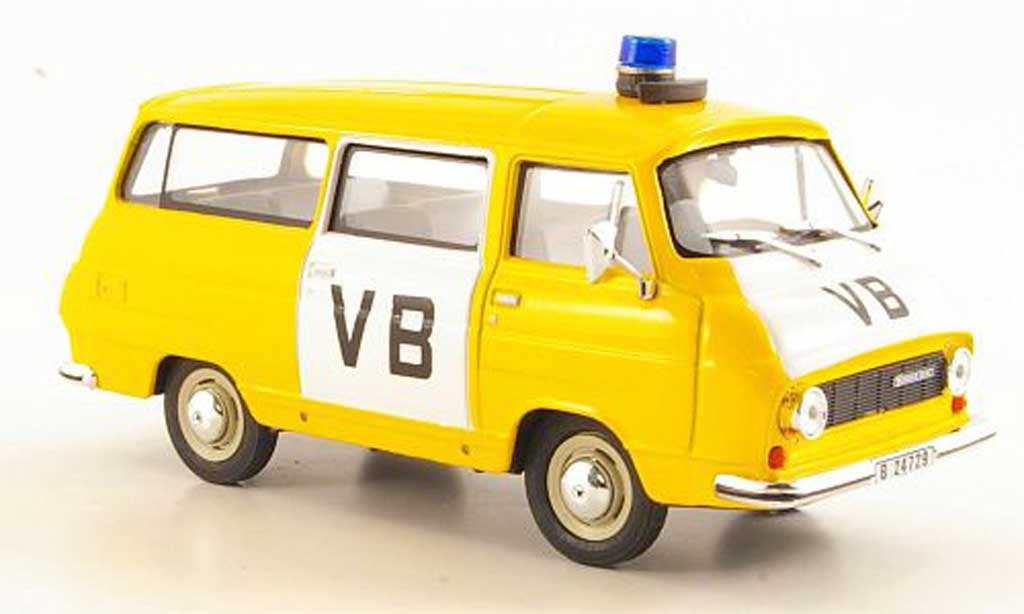 Skoda 1203 1/43 Abrex VB wit/geel modelauto