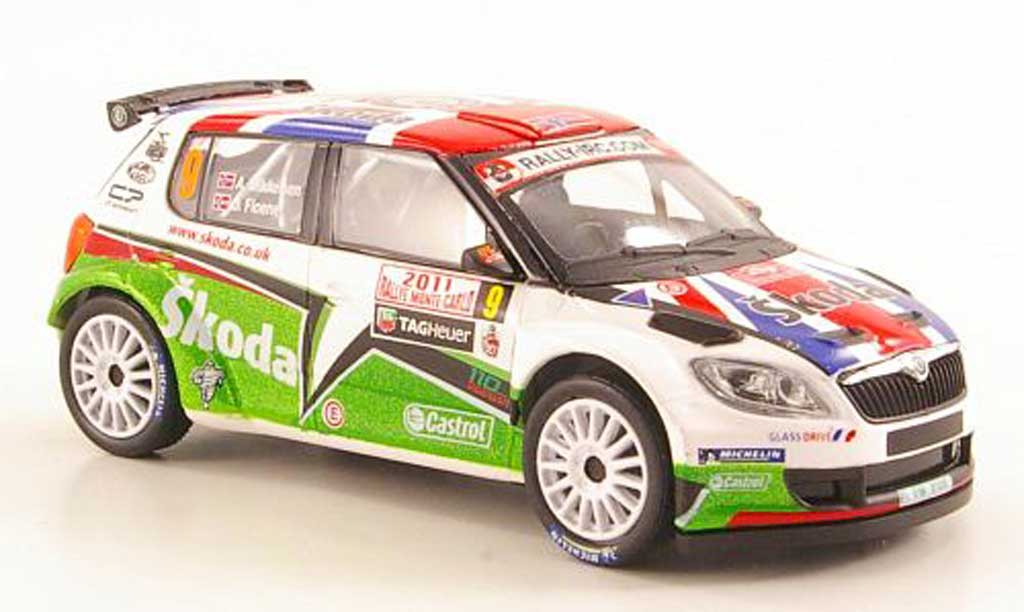 Skoda Fabia S2000 1/43 Abrex S2000 No.9 Mikkelsen/Floene Rally Monte Carlo 2011 modelauto