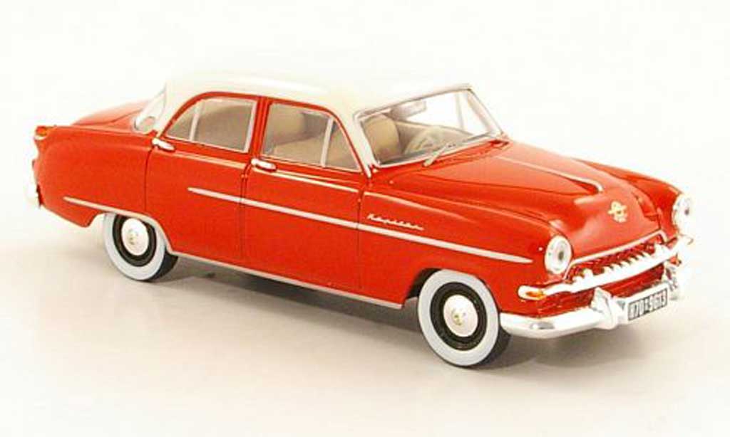 Opel Kapitan 1/43 Starline rood/wit 1954 modelauto
