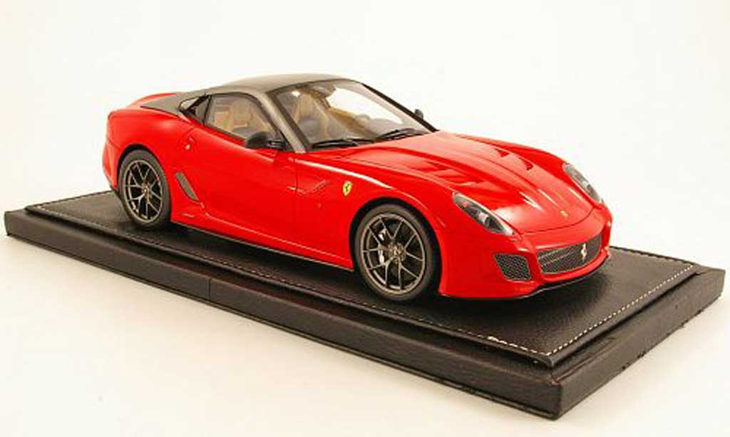 Ferrari 599 GTO 1/18 BBR Models GTO rood/grijs modelauto