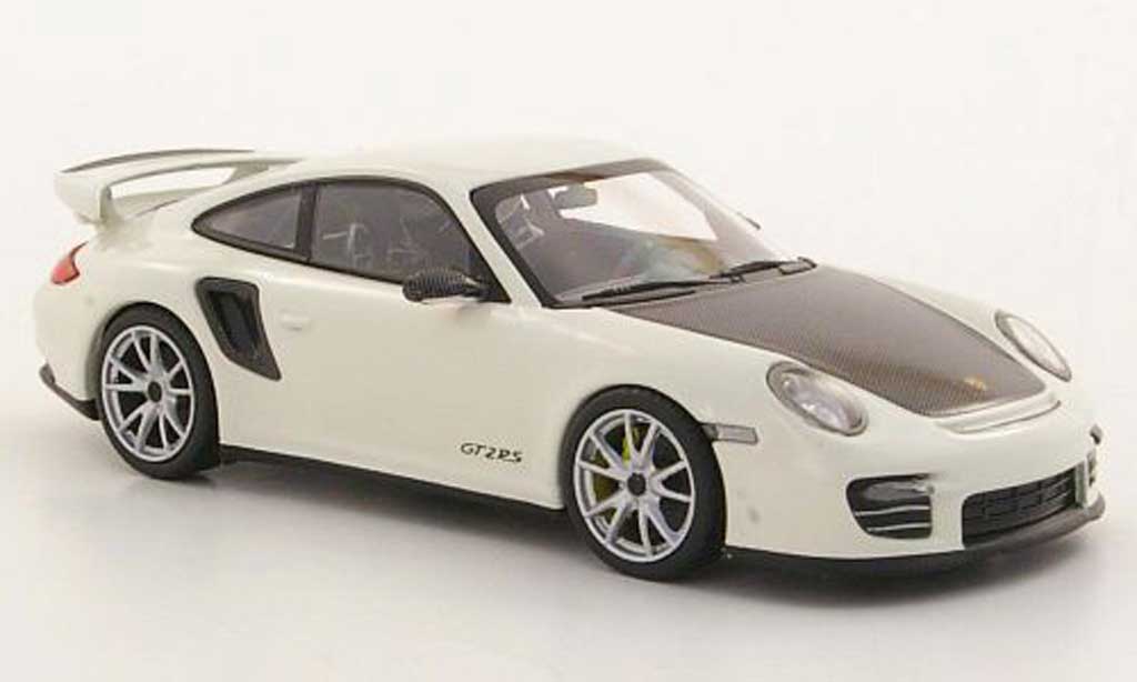 Porsche 997 GT2 RS 1/43 Minichamps GT2 RS 2010 (II) wit/Carbonoptik modelauto