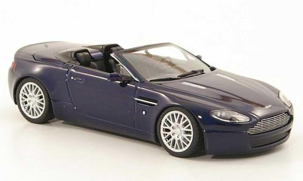 Aston Martin V8 Roadster 1/43 Minichamps Roadster blauw Sondermodell MCW 2008 modelauto