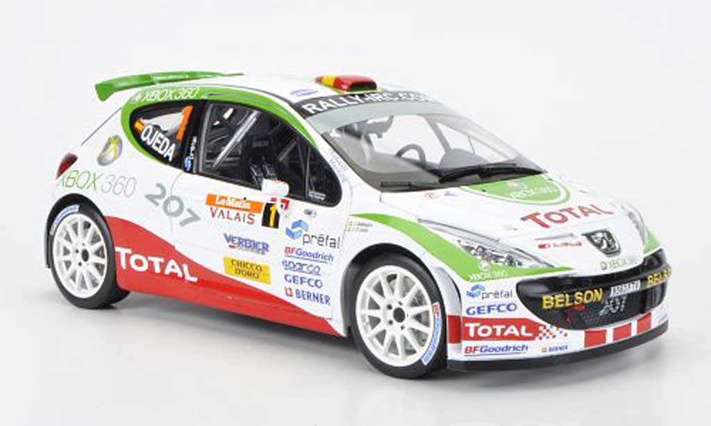 Peugeot 207 S2000 1/18 Sun Star S2000 No.1Total/XBOX 360 Rally Internatinal du Valais IRC 2007 E.G.Ojeda/J.Barrabes modelauto