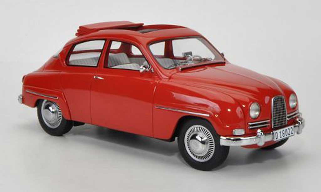 Saab 96 1/18 Neo rood geoffnetes Schiebedach 13 modelauto