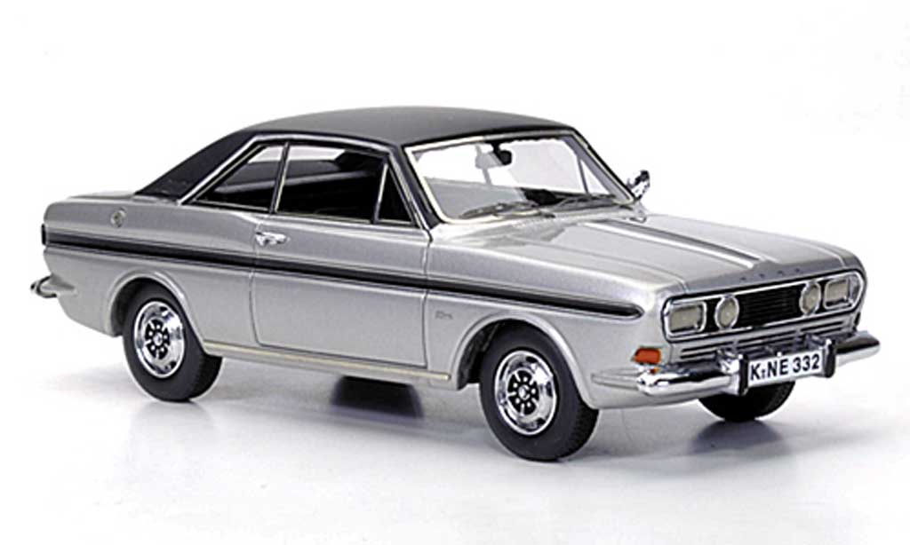 Ford Taunus 1968 1/43 Neo 1968 P6 15M Coupe grijs /zwart modelauto
