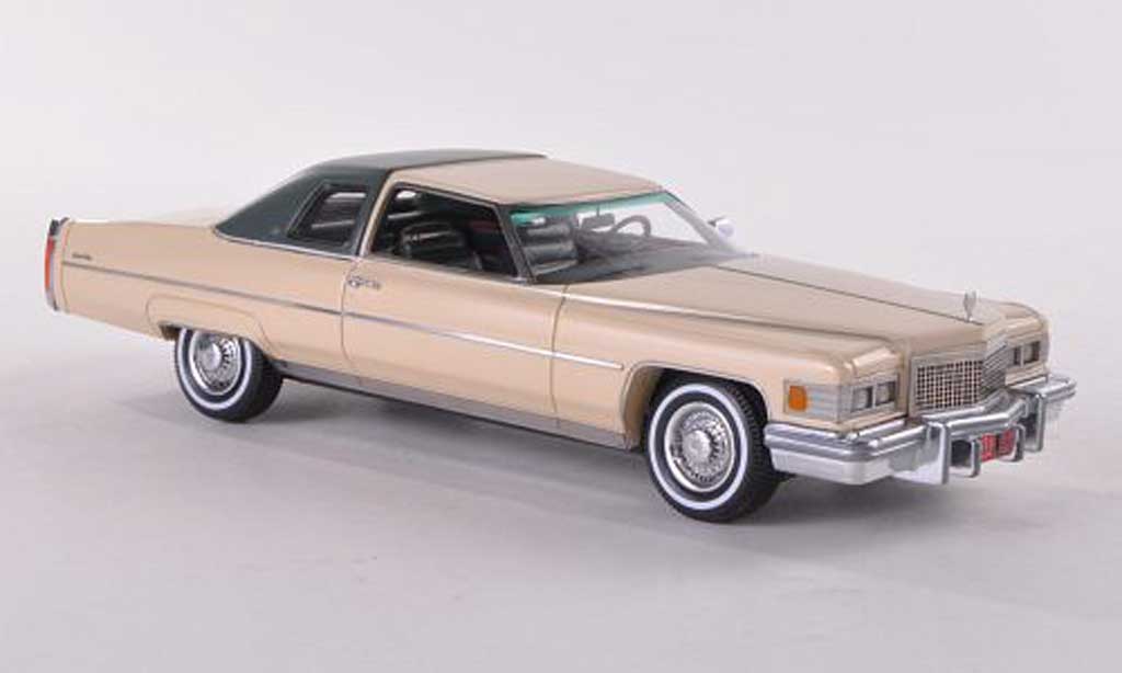 Cadillac Deville 1976 1/43 Neo 1976 beige/mattgrijsgrun modelauto