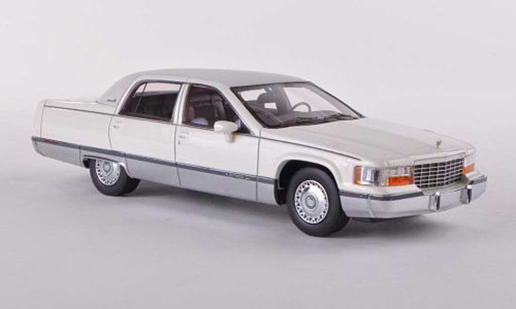 Cadillac Fleetwood Brougham 1/43 Neo Brougham wit/lumineuses-grijs 1994 modelauto