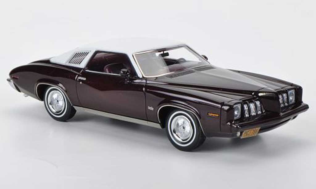Pontiac Grand Am 1/43 Neo 2-portes Coupe rood/mattwit 1973 modelauto