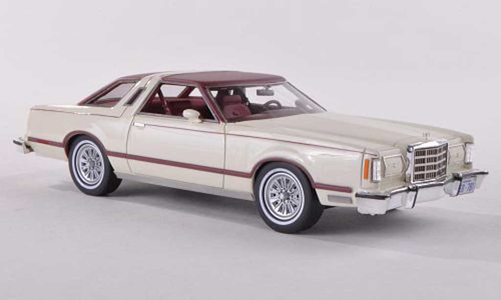 Ford Thunderbird 1979 1/43 Neo 1979 wit/zwart-rood modelauto