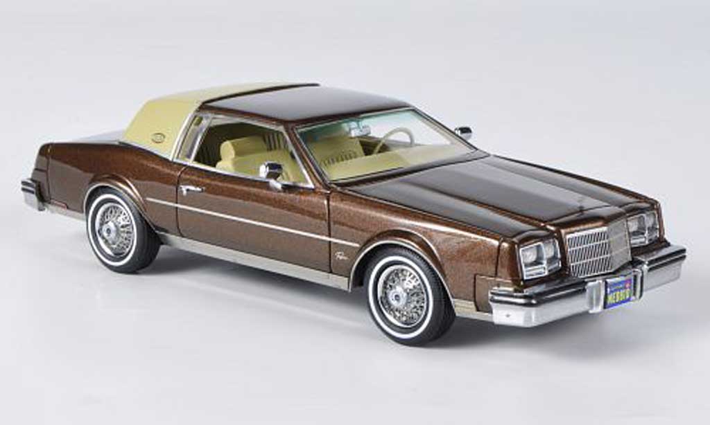 Buick Riviera 1982 1/43 Neo 1982 bruin/beige modelauto