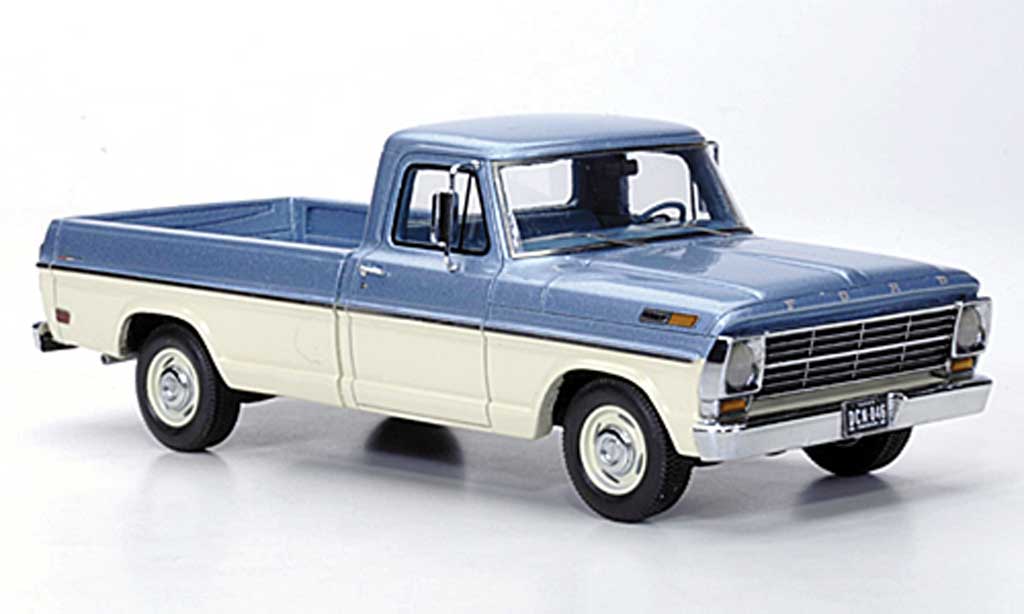 Ford F-100 1/43 Neo F 100 Pick Up grijs blauw/wit 1968 modelauto