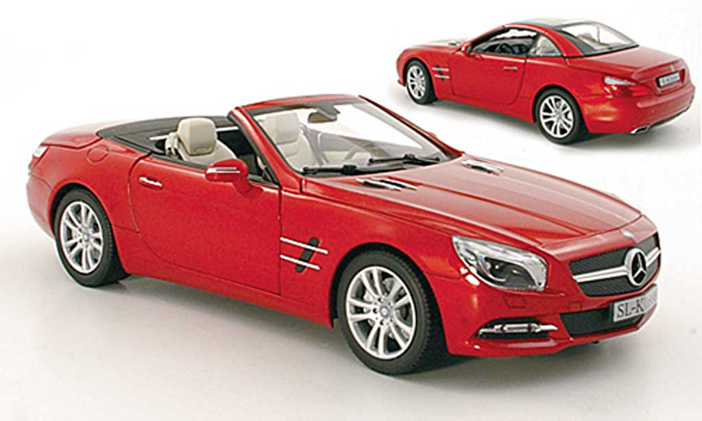 Mercedes Classe SL 1/18 Norev (R231) rood 2012 modelauto