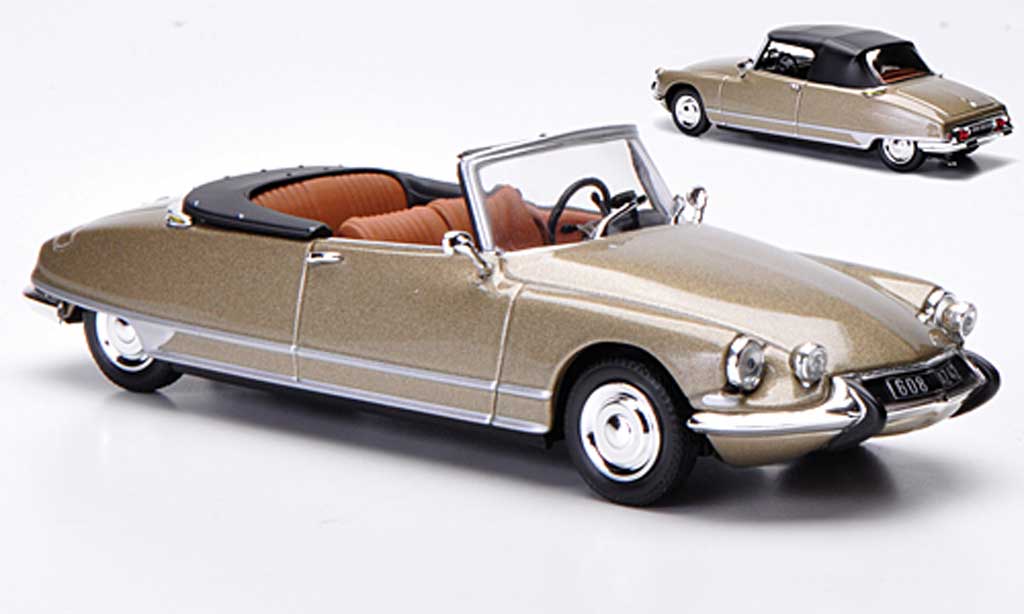 Citroen DS 21 1/43 Norev 21 Cabriolet grijsbeige 1966 modelauto