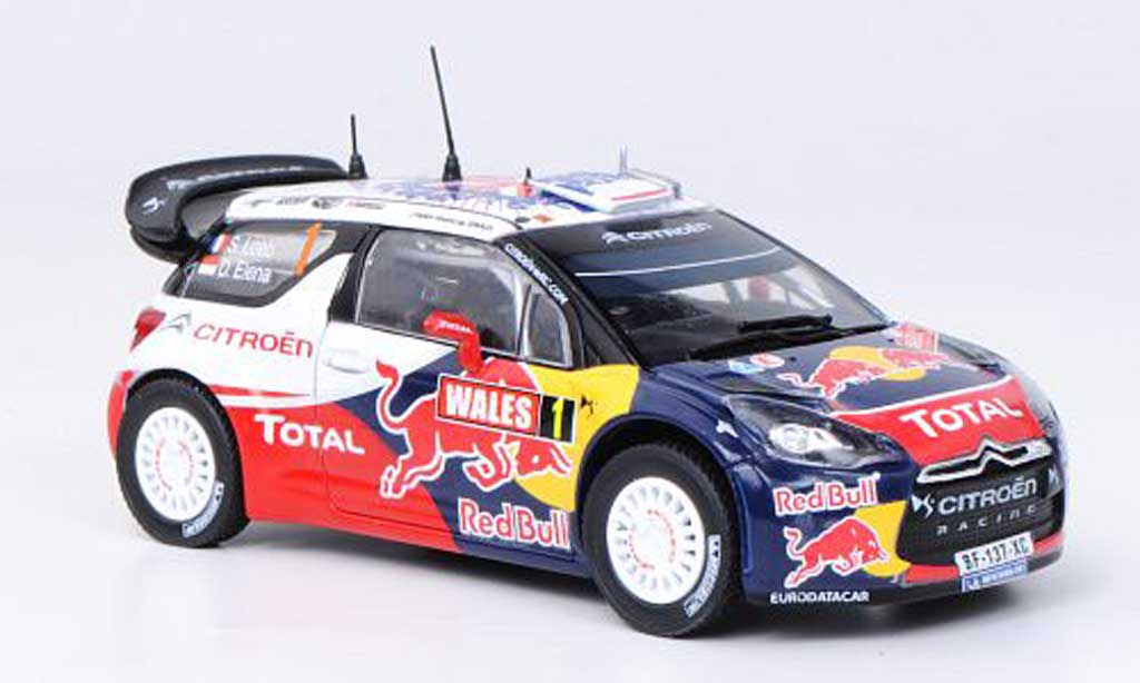 DS Automobiles DS3 WRC 2011 1/43 Norev WRC 2011 No.1 Red Bull - Total S.Loeb / D.Elena Rally Grossbritannien modelauto
