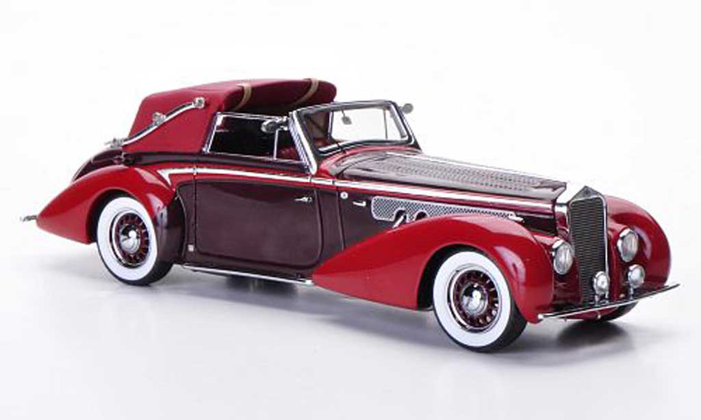 Delage D8-120 1/43 Minichamps Cabriolet rood/rood 1939 modelauto