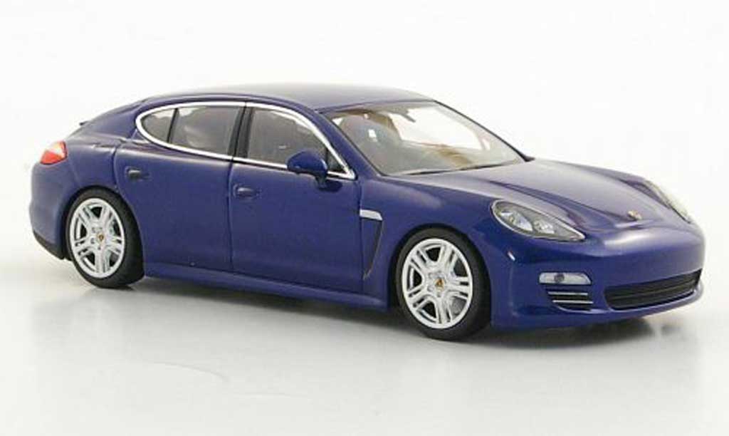 Porsche Panamera 1/43 Minichamps 4 blauw 2011 modelauto