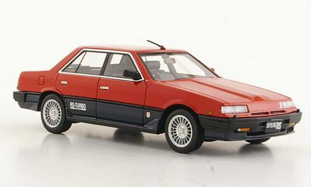 Nissan Skyline 2000 1/43 Hi Story 2000 Sedan Turbo -X rood/blauw RHD 1984 modelauto