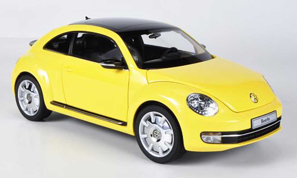 Volkswagen Beetle 1/18 Kyosho Coupe geel modelauto