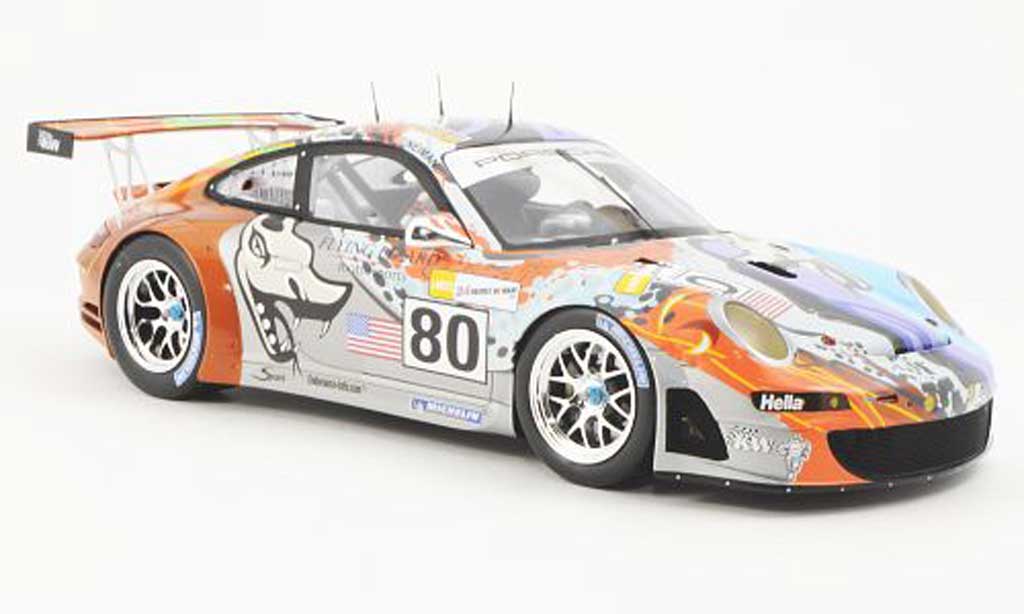 Porsche 997 GT3 RSR 1/18 Spark GT3 RSR 2007 No.80 Team Flying Lizard Motorsport 24h Le Mans S.Neiman/J.Van Overbeek/J.Bergmeister Hauben modelauto