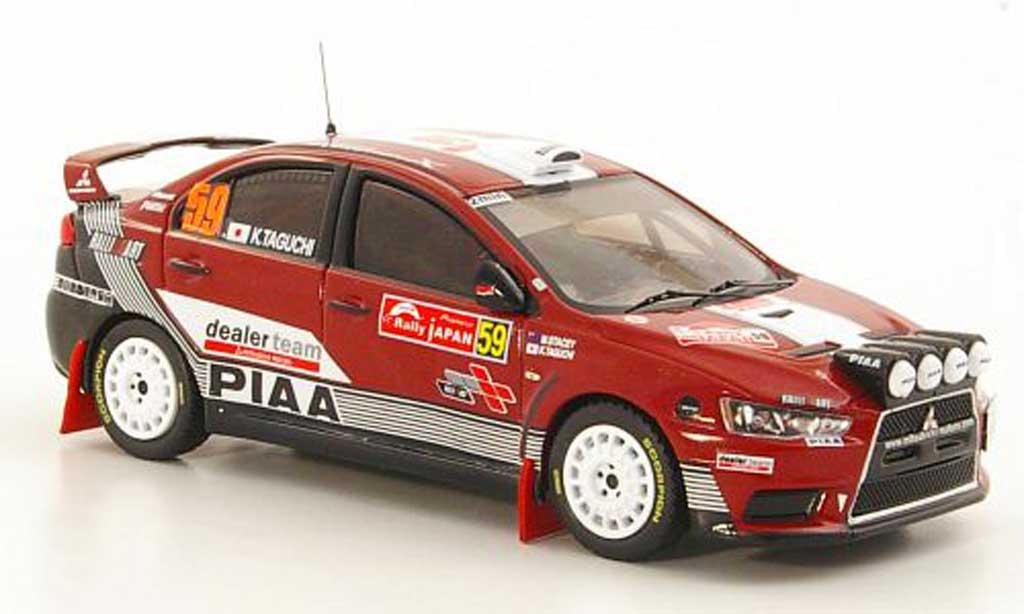 Mitsubishi Lancer Evolution X 1/43 IXO Evolution X No.59 K.Taguchi / M.Stacey Rally Japan 2008 modelauto