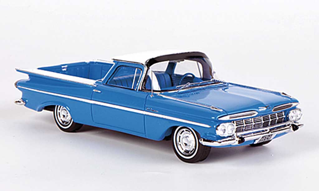 Chevrolet El Camino 1/43 Spark blauw/wit 1959 modelauto