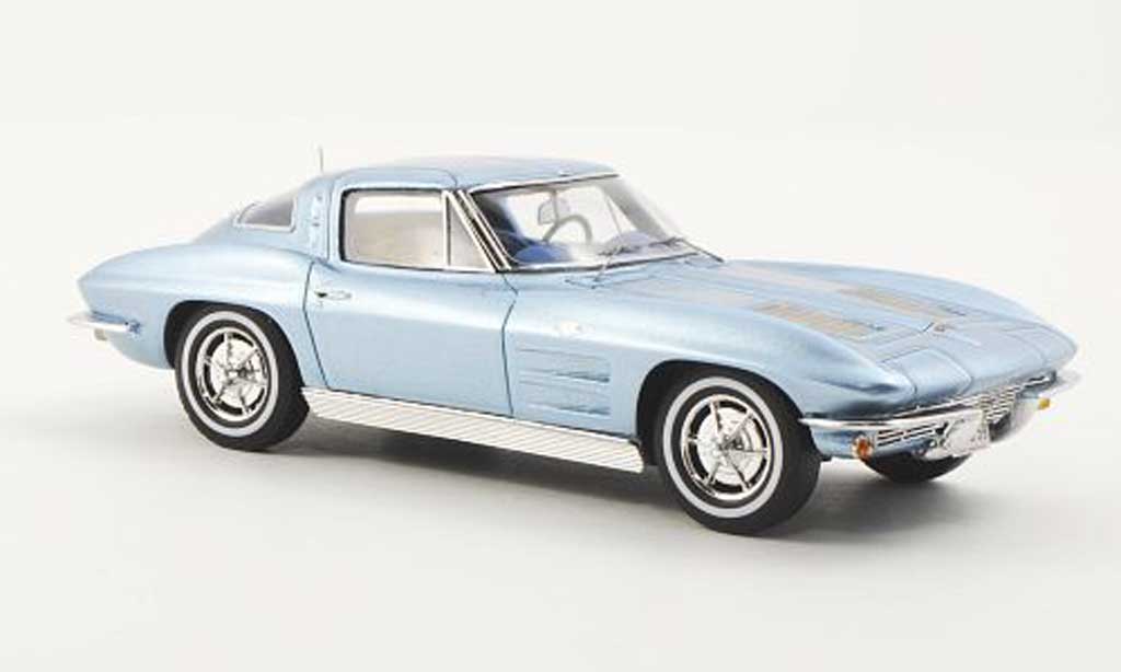 Chevrolet Corvette C2 1/43 Spark C2 Sting Ray Split Window Coupe blauw 1963 modelauto