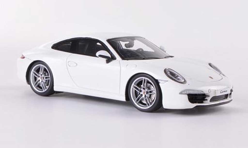 Porsche 991 Carrera 1/43 Spark Carrera wit 2012 modelauto
