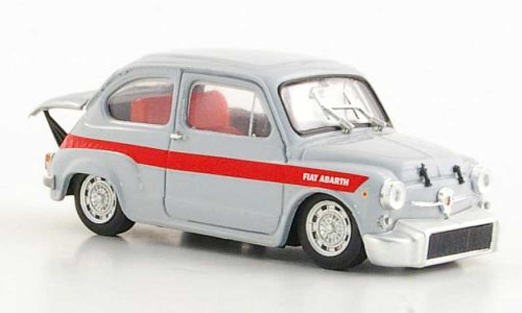 Fiat 850 1/43 Brumm Abarth TC Corsa grijs/rood 1966 modelauto