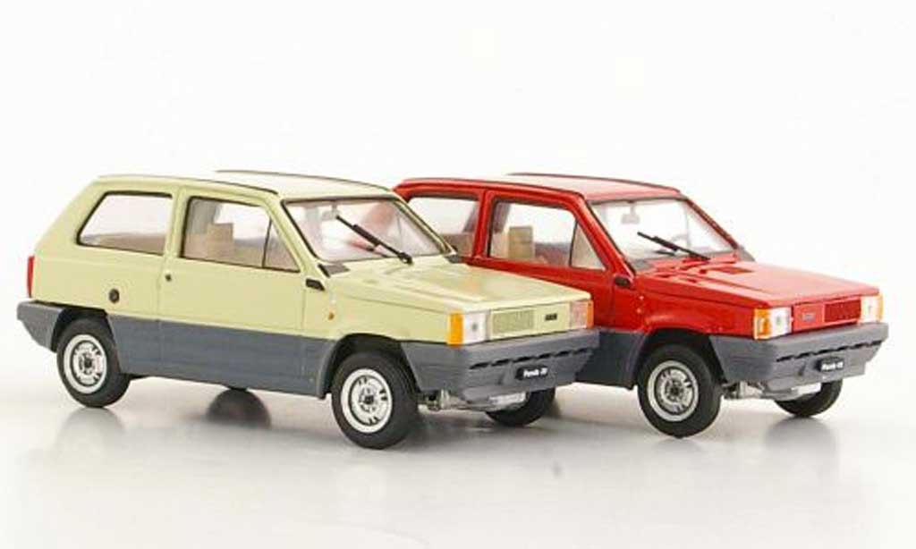 Fiat Panda 1/43 Brumm 2er-Set: 30 beige und 45 rood 1980 modelauto