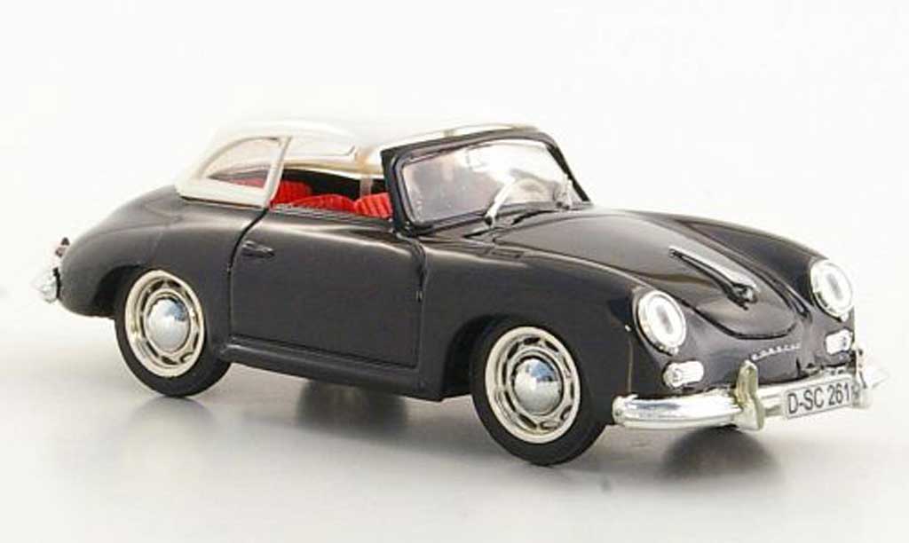 Porsche 356 1952 1/43 Brumm 1952 Hardtop zwart/wit modelauto