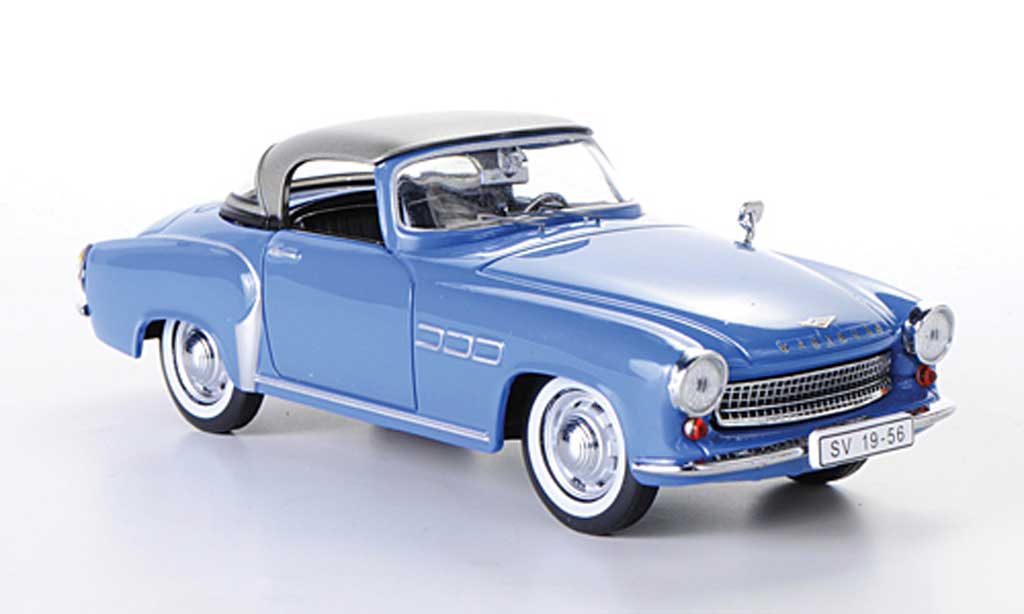 Wartburg 313 1/43 IST Models 1 blauw/grijs 1957 modelauto