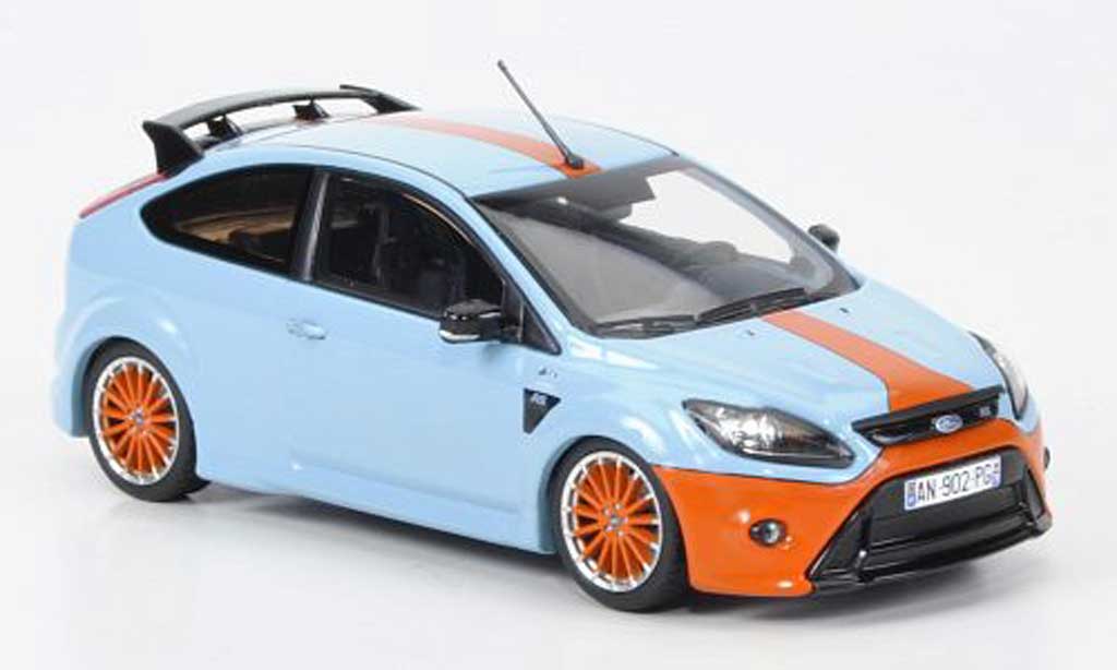 Ford Focus RS Le Mans 1/43 Minichamps RS Le Mans Edition blauw (GT 40 Design 1968) Sondermodell MCW 2010 modelauto