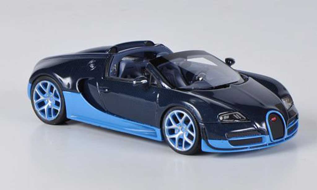 Bugatti Veyron Grand Sport 1/43 Look Smart Grand Sport 16.4 Vitesse Carbonoptik/blauw/blauw 2012 modelauto