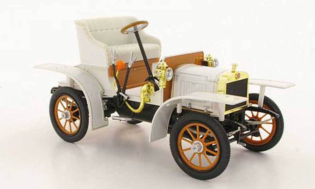 Laurin Klement Voiturette 1/18 Abrex Laurin-Klement grijs-wit 1905 modelauto