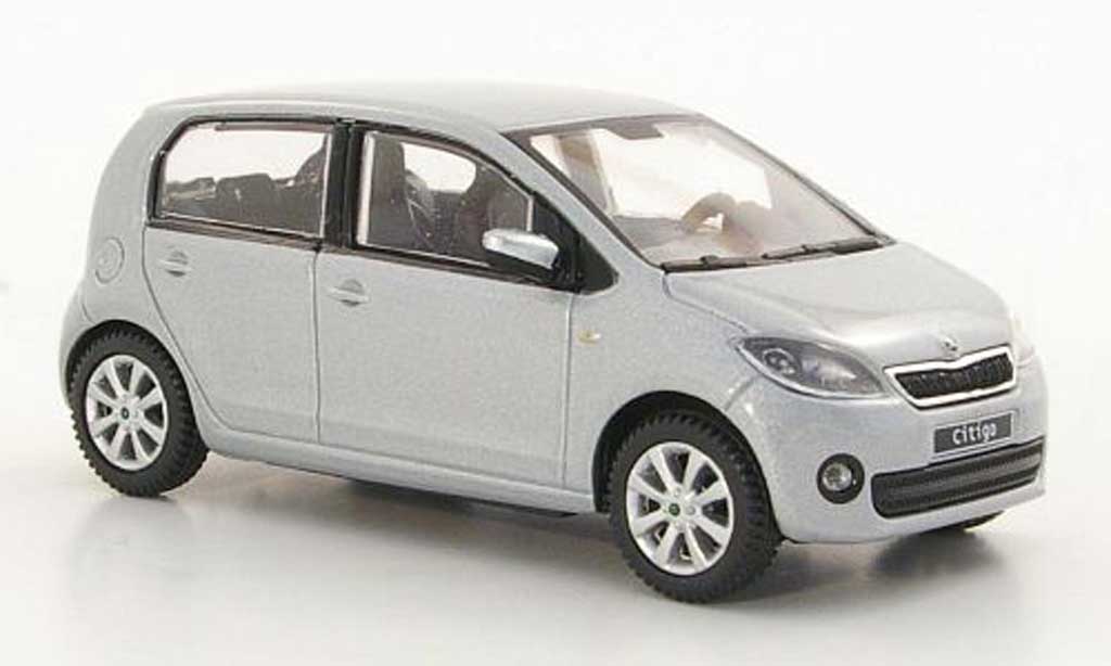 Skoda Citigo 1/43 Abrex grijs 5-portes 2012 modelauto