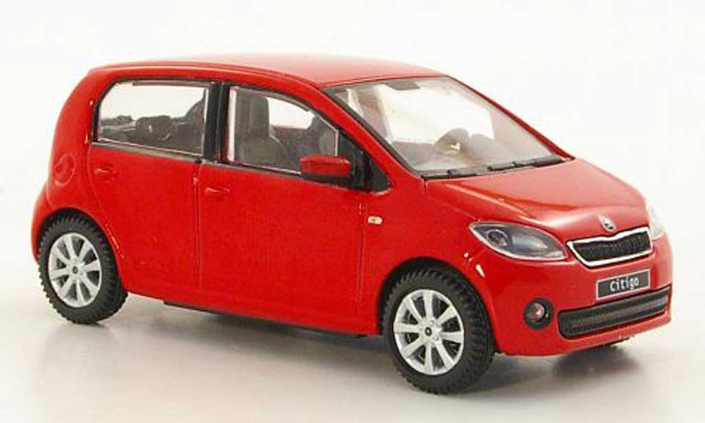 Skoda Citigo 1/43 Abrex rood 5-portes 2012 modelauto