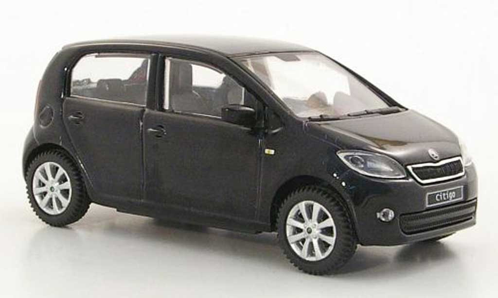 Skoda Citigo 1/43 Abrex zwart 5-portes 2012 modelauto