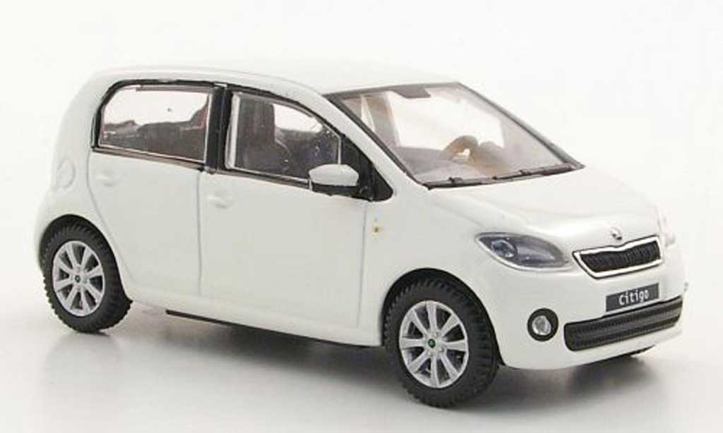 Skoda Citigo 1/43 Abrex wit 5-portes 2012 modelauto