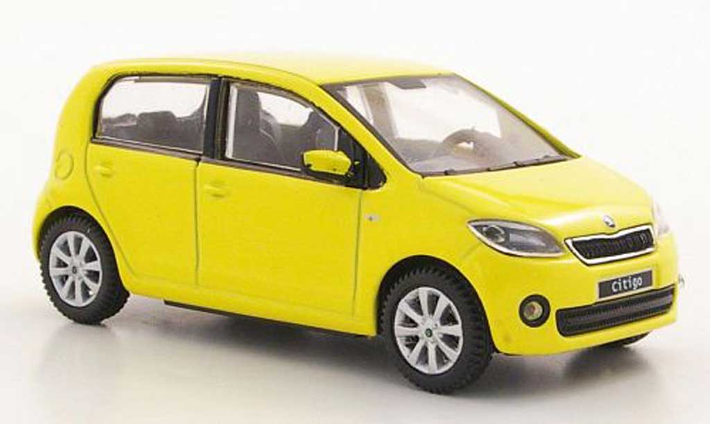 Skoda Citigo 1/43 Abrex geel 5-portes 2012 modelauto