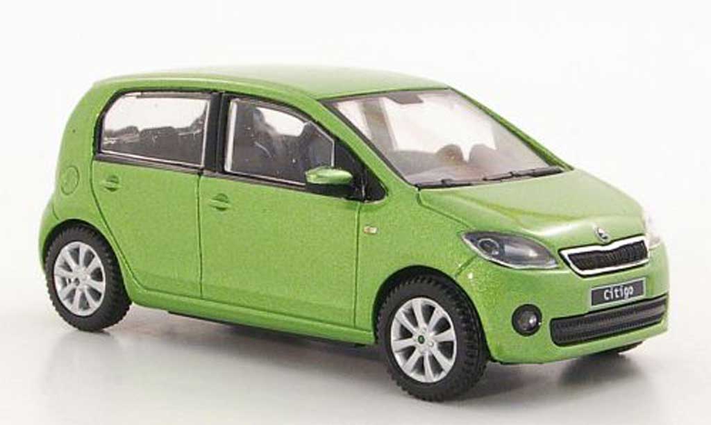 Skoda Citigo 1/43 Abrex grun 5-portes 2012 modelauto