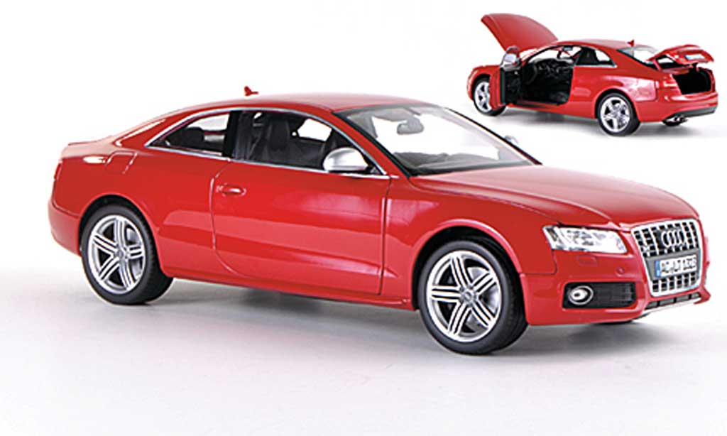Audi S5 1/18 Norev Coupe rood 2009 modelauto