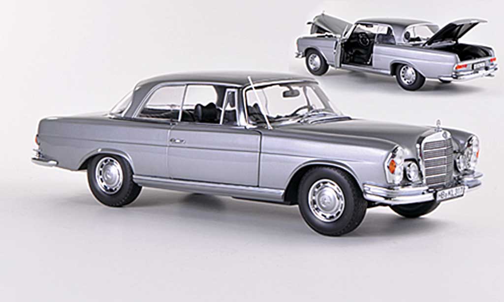 Mercedes 280 1969 1/18 Norev 1969 SE Coupe (W111) grijs modelauto