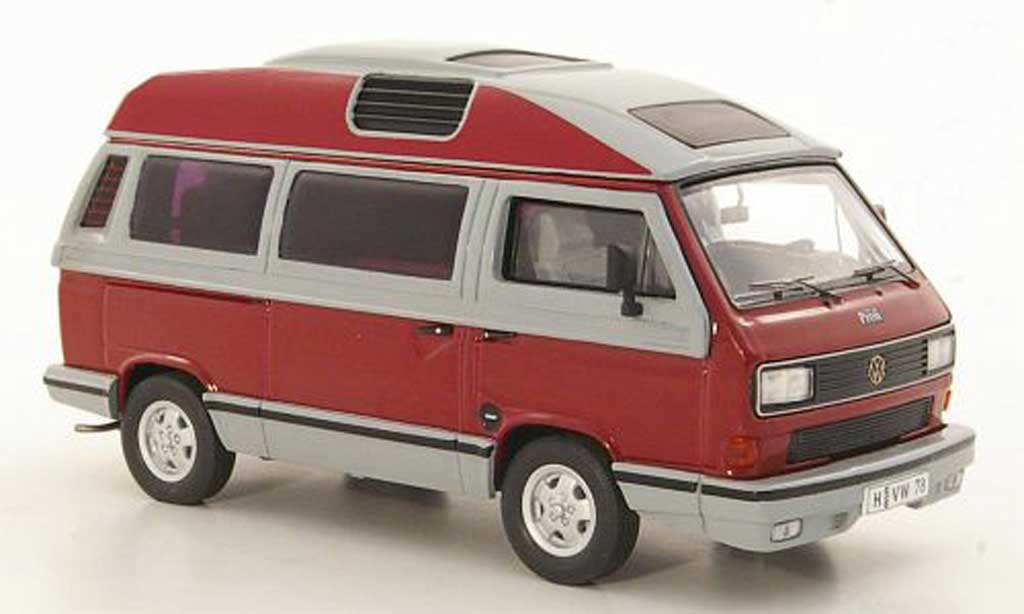 Volkswagen T3 B 1/43 Premium ClassiXXs B b Dehler-Profi rood/grijs Sondermodell MCW modelauto