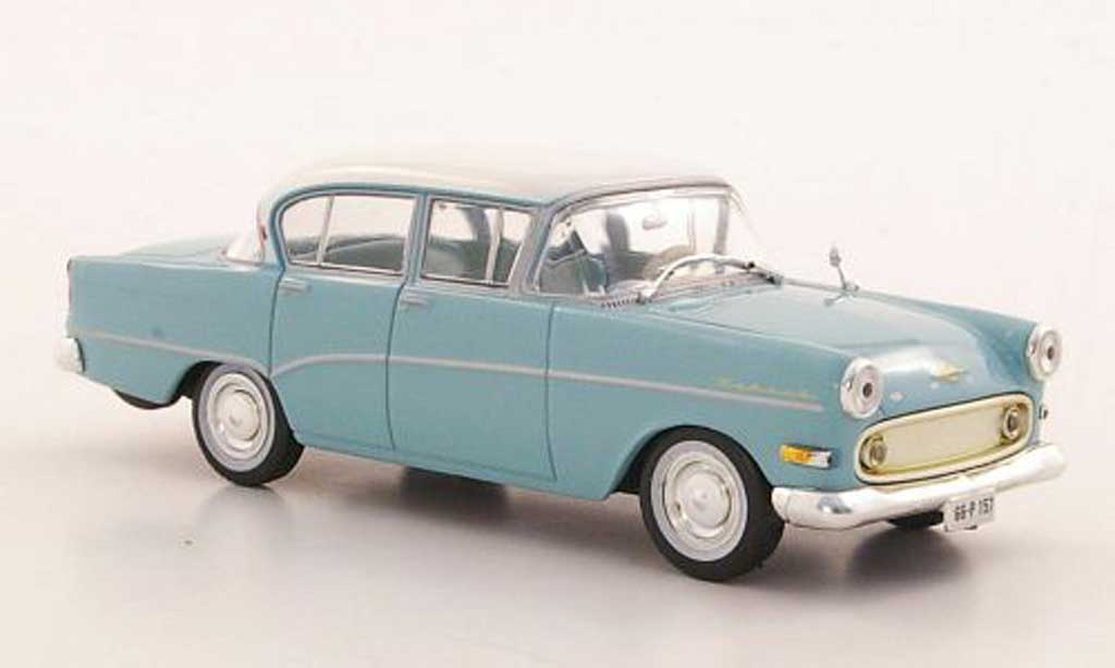 Opel Rekord 1/43 WhiteBox P1 blauw/wit modelauto