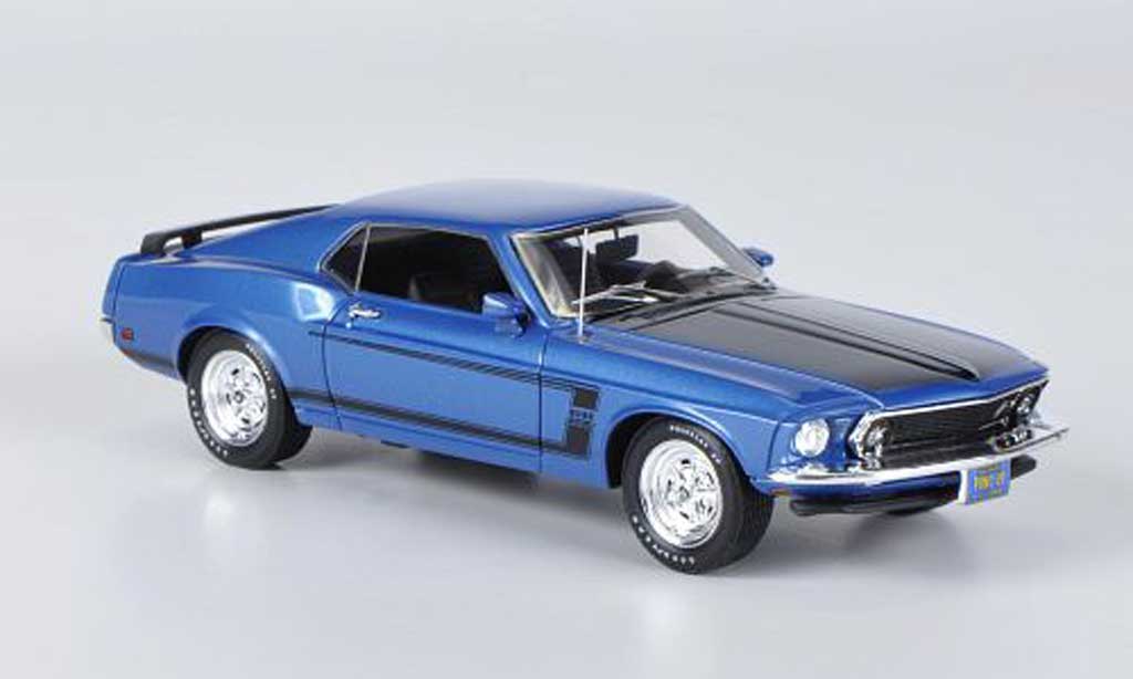 Ford Mustang 1969 1/43 Highway 61 1969 Boss 302 blauw modelauto